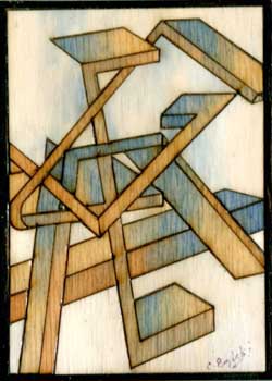 February - "Stepper" by Chris Brylski, Star Prairie WI - Wood with Wood Stain